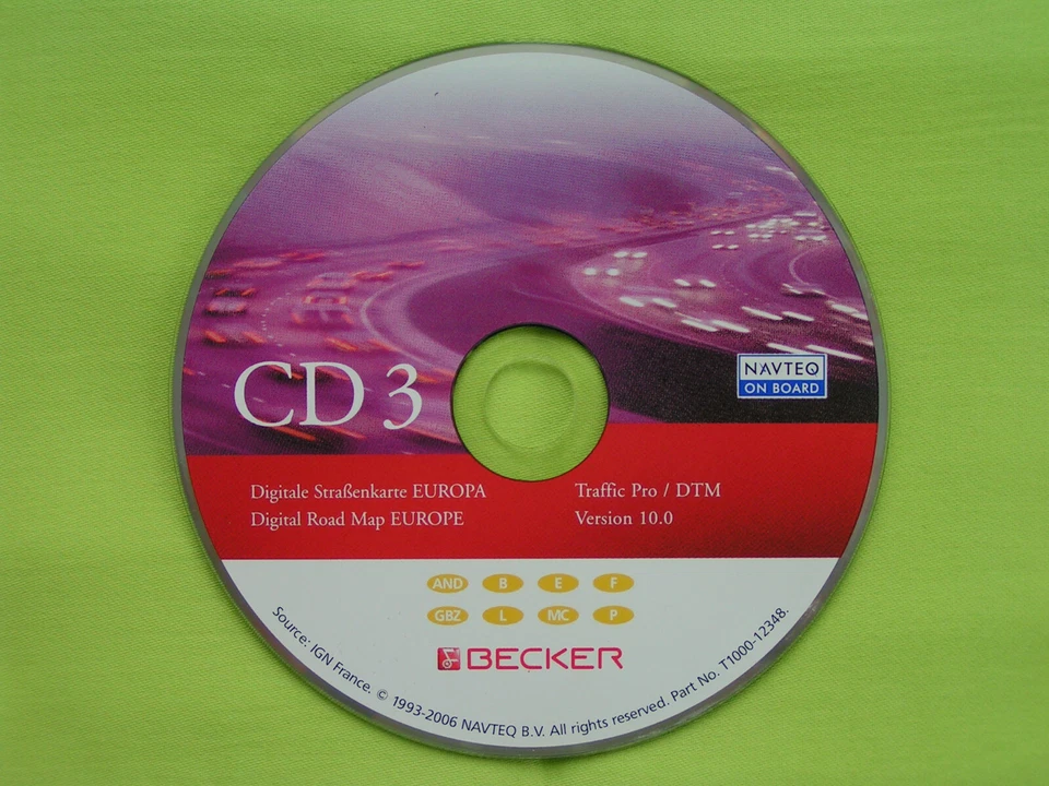 CD NAVIGATION BECKER TRAFFIC PRO DTM 10. BELGIEN FRANKREICH BMW MERCEDES PORSCHE - Bild 1 von 1