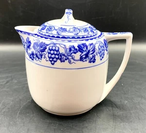 Antique Nippon Royal Sometuke Milk Creamer W/ Lid porcelain Blue Sicily Pattern - Picture 1 of 8