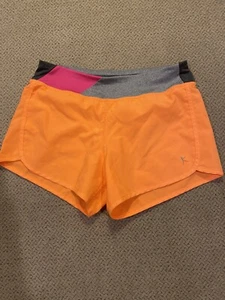 Girls Danskin Orange Lined Running Shorts Medium M - Picture 1 of 1