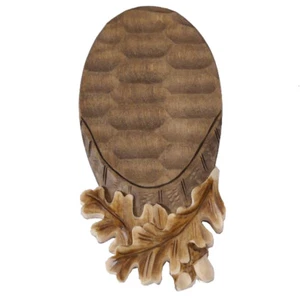 geschnitztes Trophäenschild für Reh Rehbock Geweihe (kurze Nase) in hell+getönt  - Bild 1 von 5