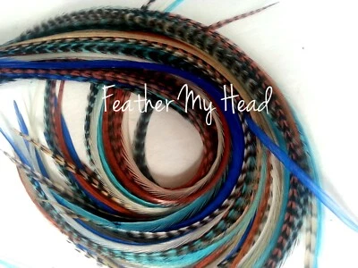 Feather Hair Extensions, 16 Pc, Optional Kit, Short - Mega Long, Cowboys Angels - Image 1 of 4