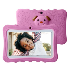 7 Inch Kids Tablet Android 6.0 Computer PC Wifi Dual Camera Bundle Silicone Case - Picture 1 of 16