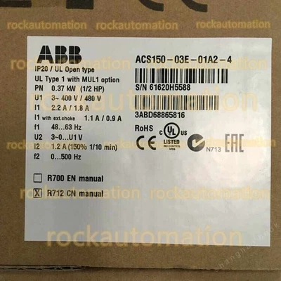 ACS150-03E-01A2-4 ABB 3P AC380V~480V 0.37千瓦逆变器全新加急发货 — 第 1/4 张图片