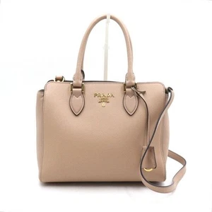 Prada Cameo Saffiano Gold Logo Top Handle Tote Bag and Shoulder Bag 1BA113 - Picture 1 of 8