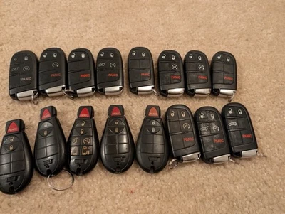 Dodge & Jeep Key Fob Lot 16 Pc OEM Original Preowned Parts - Image 1 of 2