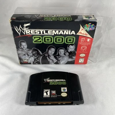 WWF Wrestlemania 2000 - Nintendo 64 (N64) Juego y Caja Solo Foto 1 de 4