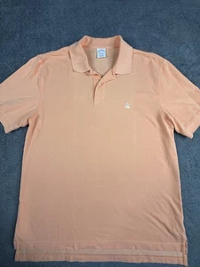 Brooks Brothers 1818 Performance Polo Shirt Mens Large Orange Knit Golf Supima - Picture 1 of 7