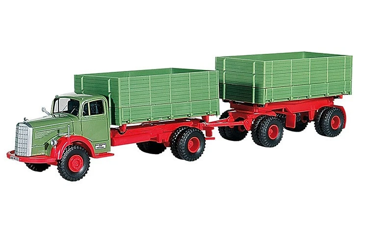 Kibri 14069 MB 6600 Kipper with Trailer, Kit, H0 - image 1 of 4