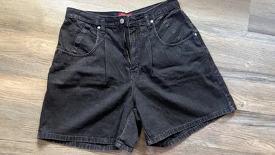 Pantalones cortos de jean negros vintage 16 para mujer Foto 1 de 3