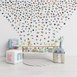 108 piezas pegatinas de pared con estampado de leopardo vibrante calcomanía para el hogar sala de estar guardería adolescentes - Imagen 1 de 4
