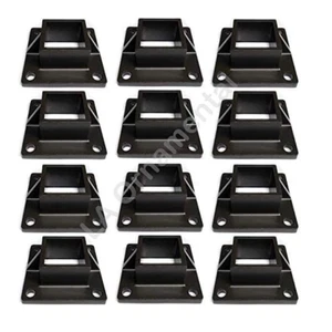 Floor Flange 2"x2" Square Aluminum Fence Posts Heavy Duty Deck Mount Bronze(12p) - Picture 1 of 5