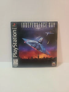 Independence Day Sony Playstation 1 PS1 Etiqueta Negra Manual Solo Con Tarjeta Reg - Imagen 1 de 6