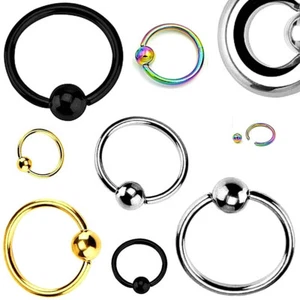 NASENPIERCING SEPTUM BCR KLEMMRING LIPPEN HELIX TRAGUS RING OHR INTIM PIERCING - Bild 1 von 6