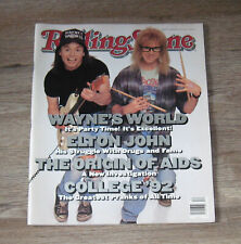 Rolling Stone 1992 magazine Wayne’s World MIKE MYERS Elton John LUKA BLOOM