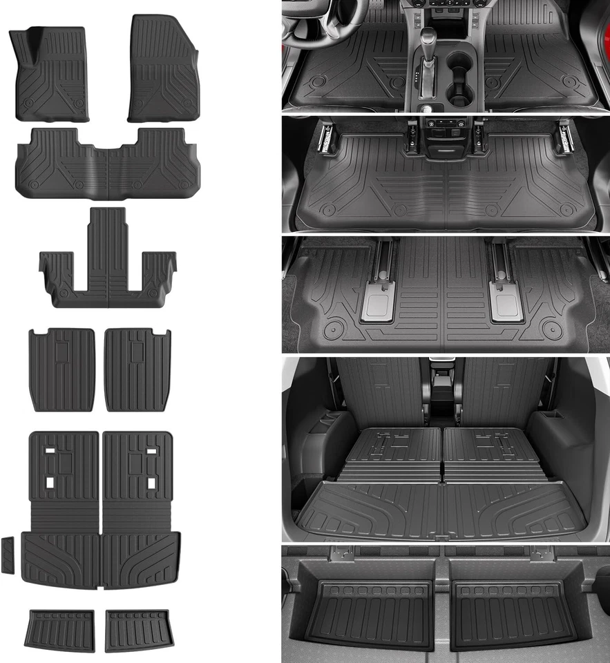 For 2017-2023 GMC Acadia Floor Mats Trunk Mat Backrest Lower Cargo Trunk Liners Foto 1 de 4