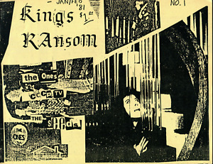 KINGS RANSOM Fanzine  No. 1  [USA 1981]    60s Punk PSYCHEDELIC Garage Rock BEAT