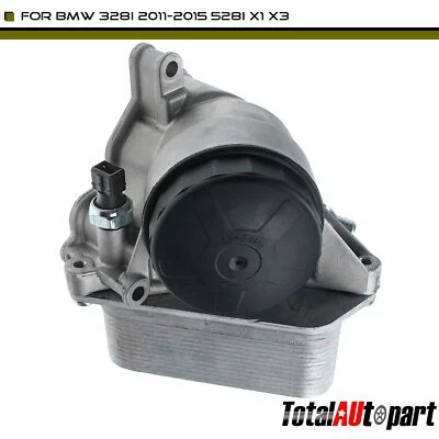 Engine Oil Filter Housing w/ Oil Cooler for BMW 328i 2011-2015 528i 2010-2011 X1 - Image 1 of 4