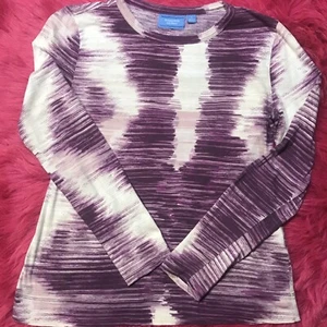 Simply Vera Vera Wang Women Purple Long Sleeve T Shirt S - Picture 1 of 3