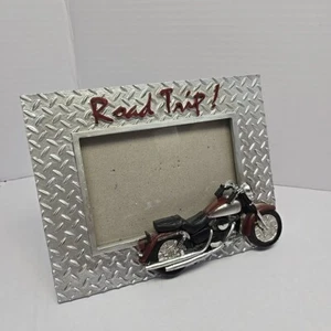 3D Road Tripe Motorrad Bilderrahmen 4x6 Foto Diamond Plate Lauffläche Hintergrund - Bild 1 von 15
