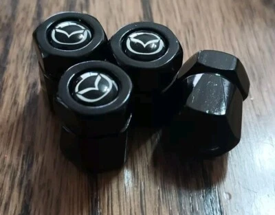 4x MAZDA Car Wheel Tire Caps Air Valve Stem Cover for Mazda 3 6 9 CX5 MX5 Miata - Image 1 of 2
