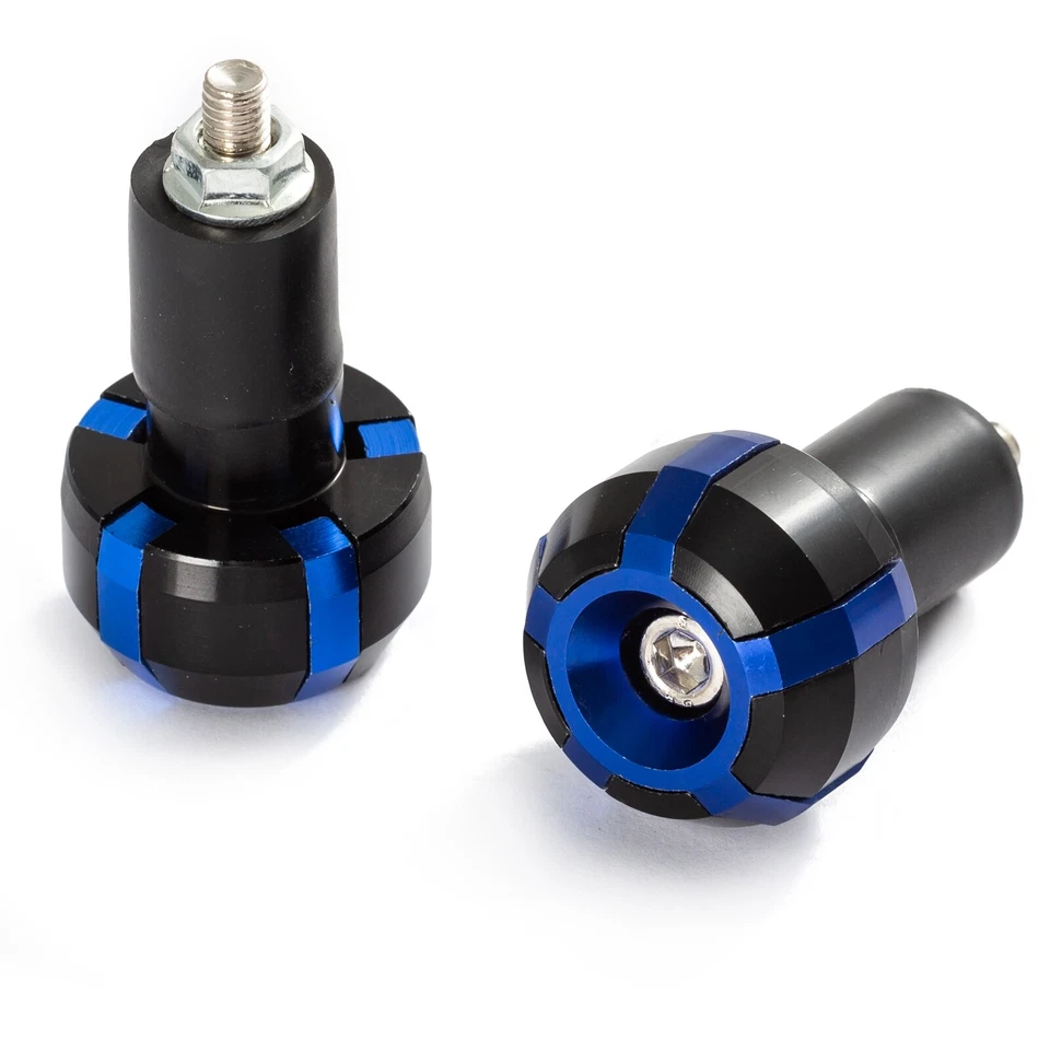 2x Contrappesi 17mm Moto Stabilizzatori Bilancieri Manubrio Scooter Blu - Immagine 1 di 1