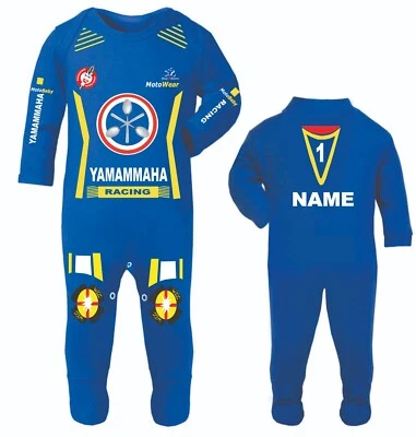 SHOP4BIKERS Motorcycle Baby grow babygrow Yamammaha Racing romper customise personalise