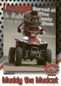 2010 Carolina Mudcats Team Issue #35 Muddy the Mudcat MASCOT - NM Baseball Card