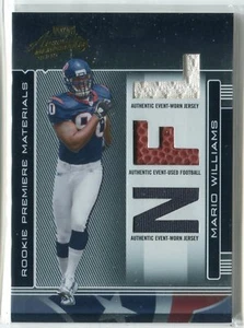 2006 Absolute Mario Williams TRIPLE RPM JERSEY / BALL RELIC RC /849 TEXANS - Picture 1 of 1