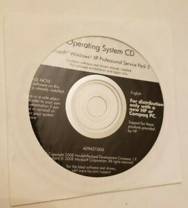 HP Compaq Operating System CD Windows XP Pro SP2 System Restore