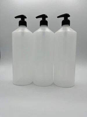 Shampoo and Conditioner HDPE Bottle 1000ml + Pump x 3 (For Salon and Mobile Use) - Image 1 of 2