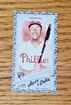 J.P. CRAWFORD 2018 Topps Allen & Ginter #127 Rookie RC Black Border Mini - Image 1 of 2