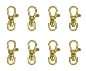12 GOLD Plated SWIVEL CLIPS  Lobster Clasp 1.5" long (39mm) Versatle craft clasp - Picture 1 of 1