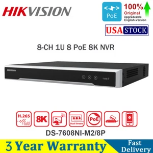 Grabadora de video en red Hikvision 8 canales POE para sistema de cámaras IP DS-7608NI-M2/8P - Imagen 1 de 7