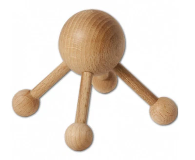 HOFMEISTER HOLZWAREN Holz Handmassageroller 4 Beine Kugeln Massagespinne Spinne Massagegerät Massage