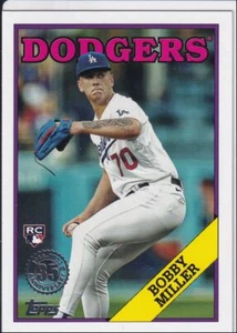 2023 Topps Bobby Miller 1988 Topps Einsatz - Bild 1 von 2