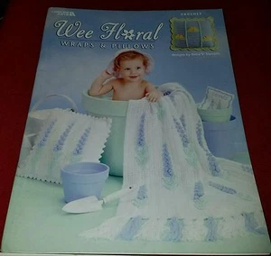 N009 LEISURE ARTS 2003, WEE FLORAL WRAPS & PILLOWS ~ 5 DESIGNS  - Picture 1 of 5