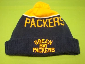 Green Bay Packers Retro Throwback Colors Blue Yellow New Era Knit Hat L-XL - Picture 1 of 10