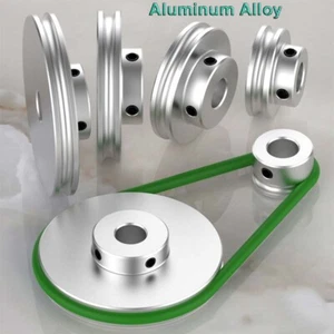 Aluminum U Groove Pulley Round/O Type Belt Drive Pulleys For 5mm Belts OD20-40mm - Picture 1 of 11