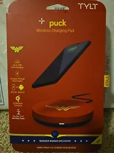 Wonder Women Wireless Charger Tylt Brand New Red Gold DC - Picture 1 of 4