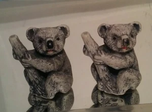 Vintage Resin KOALA BEARS Figurine Collectibles - Foto 1 di 7