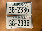 2016 Nebraska Commercial Truck License Plate Pair # 38-2336