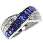 K18wg Sapphire Diamond Ring 1.86ct D0.28ct - Auth Free Shipping From Japan- Auth