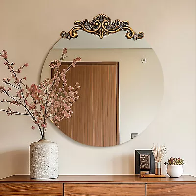 Vintage Antique Wall Mirrors Baroque French Bathroom Mirror with Back Framed UK - Image 1 of 4