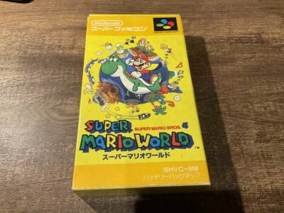 Nintendo Super famicom SFC Super Mario World Boxed with Manual 日本輸入F/S - Image 1 of 3