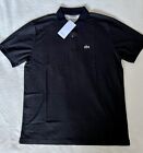 Lacoste Polo Shirt Men Size XL in washed black soft cotton