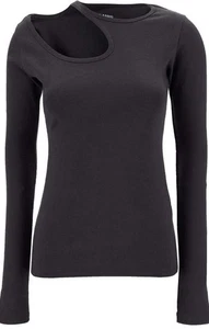 LOW CLASSIC Women’s Size Small Long-Sleeve T-Shirt Cut-Out Made In Korea - Picture 1 of 5