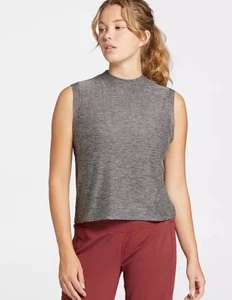 CALIA by Carrie Underwood Lustralux Crop Tank Women’s XS Gray Mack Neck Stretch - Picture 1 of 10