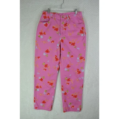 Pantalones de sarga floral rosa Evan-Picone para mujer 12 Foto 1 de 4