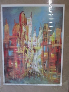 LO SKYLINE DI SAN FRANCISCO DI MONTES ART POSTER VINTAGE CNG3498 - Foto 1 di 5
