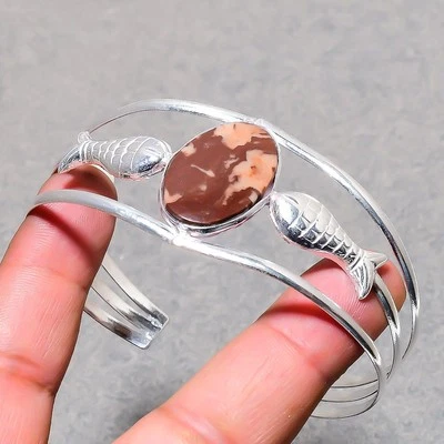 Coconut Jasper Gemstone Handmade Fashion Ethnic Jewelry Adjustable Bangle SR 266 - Image 1 of 4